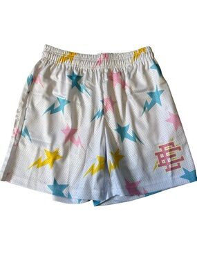 EE White Star & Lightning Print Men’s Small Athletic Shorts